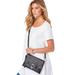 Plus Size Women's Gold Ring Crossbody Handbag by Accessories For All in Black