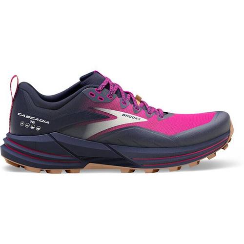 BROOKS Damen Trailrunningschuhe Cascadia 16, Größe 41 in Peacoat/Pink/Biscuit