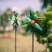 Wind Spinner 2 Pack Outdoor Metal 30 Inch Height Green Hummingbird Jay Wind Spinners For Yard And Garden Decoration For Outdoor Windmills