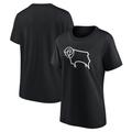 Derby County Zubehör nach Typ T-Shirt mit primärem Logo – Schwarz – Damen