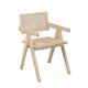 SIT Möbel Armlehnstuhl mit Rattan-Sitzfläche | gepolsterter Sitz | Hevea Holz naturfarben | B 52 x T 58 x H 78 cm | 02411-01 | Serie STUHL