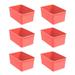 Pen+Gear Plastic Small Cubby Bin Desktop Organizer Coral 6-Pack