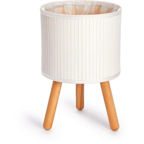 Paco Home Blumentopf Übertopf Groß Blumenkübel Innen Pflanzentopf Set Korb Geflochten Holz Weiß,