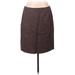 Antonio Melani Casual Skirt: Brown Tweed Bottoms - Women's Size 8