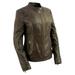 Milwaukee Leather Vintage SFL2813 Women s Brown Leather Moto Style Fashion Jacket Medium