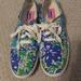 Lilly Pulitzer Shoes | Lilly Pulitzer And Keds Collaboration Sneakers In Blue And Green Floral Print | Color: Blue/Green | Size: 8.5