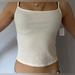 American Eagle Outfitters Tops | American Eagle Ribbed Cami With Adjustable Straps | Color: Cream | Size: S