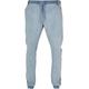 Bequeme Jeans URBAN CLASSICS "Herren Knitted Denim Jogpants" Gr. M, US-Größen, grau (ighter washed) Herren Jeans