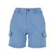 Cargohose URBAN CLASSICS "Urban Classics Damen Ladies High Waist Cargo Shorts" Gr. 31, Normalgrößen, blau (horizonblue) Damen Hosen High-Waist-Hosen