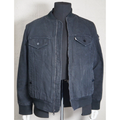 Levi's Jackets & Coats | Levi’s Quilt-Lined Denim Jacket Knit Collar Dark Rinse Blacksize Large | Color: Black | Size: L