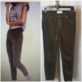 Free People Jeans | Free People Olive Green Button Fly Skinny Leg Corduroys | Color: Brown/Green | Size: 26