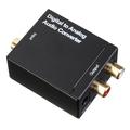 Digital to Analog Audio Converter Digital Optical Coax to Analog RCA Audio Converter Adapter with Fiber Cable