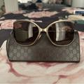 Gucci Accessories | Gold, Tortoises And Crystal Gucci Sunglasses | Color: Brown/Gold | Size: Os