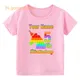 T-Shirt pour filles rose joyeux anniversaire 1 2 3 4 5 6 7 8 9 10 ans dessin de licorne