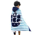 Peignoir à capuche pour enfants serviette de bain de plage poncho en coton cape pour garçons