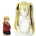 Perruque queue de cheval Blonde Kakegurui Mary Saotome Meari perruque Cosplay Anime résistante à la