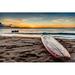 Highland Dunes Sunset by the Surf Board by Peterbphotos - Wrapped Canvas Photograph Canvas | 20 H x 30 W x 1.25 D in | Wayfair