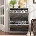 Union Rustic 12 Pair Shoe Storage Cabinet Plastic/Manufactured Wood in Gray | 29.5 H x 22.4 W x 9.4 D in | Wayfair 68A4BC95CA2749DFADF5B48703354A0D