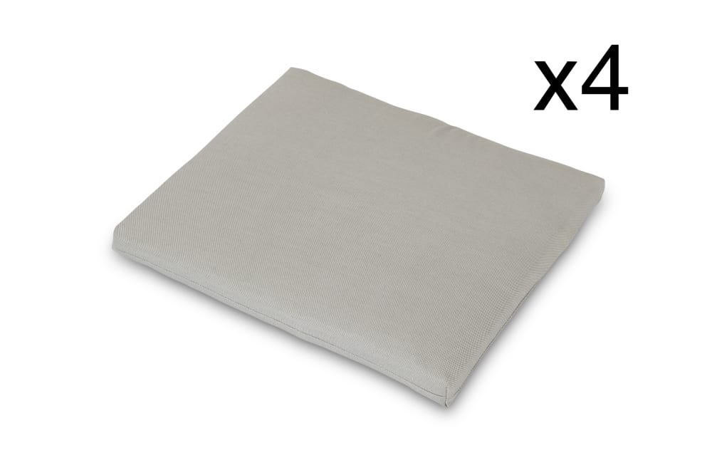 Pack 4 coussins de chaise de jardin beige
