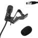 FANJIE Black Lavalier Lapel Clip Microphone Mic 4-PIN Mini XLR TA4F for Shure Wireless