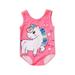 Toddler Little Girls Bathing Suit Sleeveless Cartoon Elephant Rainbow My Little Pony Print One Piece Swimsuit