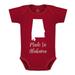 Creative Knitwear States Collection - Boys and Girls Infant and Toddler Bodysuit- Made In Alabama - Crimson 3-6 Months