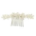 Bridesmaids Gold Silver Hair Comb Sweet Pearls & Crystals Hair Accessories for Female Daily Headdress Jewelries Silver