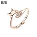 Msugar Fox Animal Shaped Rose Gold Rings for Women Lovely Rose Gold Fox Ring Shaped Animal Ring for Her Birthday Valentine s Day Anniversary D8E4