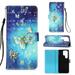 Dteck Samsung Galaxy S23 Ultra Case 3D PU Leather Wallet Flip Protective Phone Case with Wrist Strap Card Slots Holder Pocket Cover for Samsung Galaxy S23 Ultra Golden Butterfly