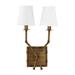 Bamboo Double Arm Sconce with Shades - Tall White - Ballard Designs - Ballard Designs