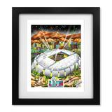 Super Bowl LVII Framed 7" x 8" Artist Enhanced Deluxe Three-Dimensional Art Print - Hand-Painted by Charles Fazzino