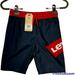 Levi's Swim | Levi's Nwt Boys' Swim Trunks Navy/Red 7 Large 6-7 Yrs | Color: Blue/Red | Size: 6b