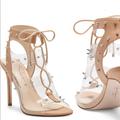 Jessica Simpson Shoes | Jessica Simpson Spiked Lace-Up Caged Sandals Shoes | Color: Tan | Size: 11
