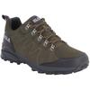 Wanderschuh JACK WOLFSKIN "REFUGIO TEXAPORE LOW M", Gr. 43, grün (khaki), Leder, Textil, sportlich, Schuhe, wasserdicht