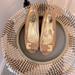 Michael Kors Shoes | Michael Kors Wedges Leather Peep Toe Brown W/Gold Mk Buckle Size 8.5 Euc | Color: Brown/Tan | Size: 8.5
