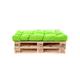 Gardenista Garden Pallet Furniture Seat Cushions | Outdoor Water Resistant Wood Sofa Pillow | Tufted Cushions for Standard Euro Pallets | Soft Patio Furniture Cushions Set (Seat Cushion, Lime)