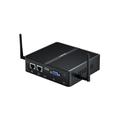 FANPEEC Mini PC Celeron J4125 Fanless Windows 11 Pro 16GB RAM 256GB SSD Industrial Firewall Mini Computer PC 2 Lan Ports, 2* RS232 COM, 4K HD+VGA, Desktop PC