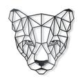 Metal Wall Art For Garden & Home - Indoor Living Room, Bathroom, Kitchen, Bedroom & Outdoor Fence or Patio Wall Suitable. Non-Bend Black Metal Puma / Lioness Hanging Decoration Contemporary Wall Art