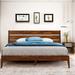 Acacia Emery 2-Piece Bedroom Set Solid Wood Bed Frame w/ High Headboard & Nightstand Wood in Brown | 43.94 H x 79.21 W x 84.53 D in | Wayfair Q5EH