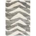 White 36 x 24 x 0.75 in Area Rug - Dash and Albert Rugs Farah Chevron Hand-Knotted Wool Area Rug in Gray/Wool | 36 H x 24 W x 0.75 D in | Wayfair