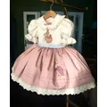 Robe brodée de lapin rose pour bébé fille robe de Rhprincesse Lolita vintage turc anniversaire