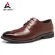 Oxfords – chaussures britanniques Brogue en cuir pour hommes chaussures de mariage formelles