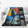 Couverture vegan en velours pour literie couvertures portables couette de voiture robot UFO