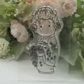 Tampon en caoutchouc transparent en silicone pour scrapbooking motif mignon bricolage album photo