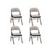 MECO Fabric Padded Stackable Folding Chair Fabric in Black/Brown | 29.52 H x 18.22 W x 19.73 D in | Wayfair 037.02.3S4