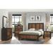 Millwood Pines Sileas Dark Ebony & Rustic Mahogany Faux-Wood Panel Bedroom Set Full 3 Piece: Bed, 2 Nightstands Wood in Brown | Wayfair