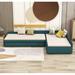Hokku Designs Schock Twin Daybed w/ Trundle Upholstered/Linen in Green | 18 H x 77 W x 118 D in | Wayfair 86CF6D29336B41E592A32DB6580A3F75