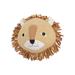 Bungalow Rose Handmade Safari Lion Plush Head Wall Décor by Baby Nursery or Kid's Room Fabric in Black/Brown/White | 9 H x 10 W x 5.5 D in | Wayfair