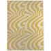 White 36 x 24 x 0.08 in Area Rug - Orren Ellis Carsynn Abstract Machine Woven Synthetics Area Rug in Yellow/Cream | 36 H x 24 W x 0.08 D in | Wayfair