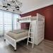 Furiosa Twin over Full 6 - Drawer Bunk Bed w/ Bookcase by Harriet Bee Wood in White | 65.7 H x 79.5 W x 79.5 D in | Wayfair